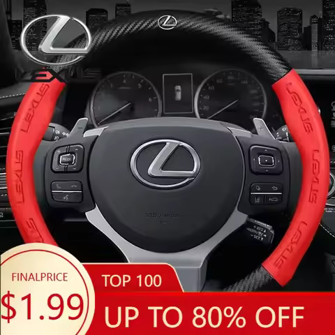 Interior Mouldings Car Carbon Fiber Steering Wheel Cover For Lexus F Sport ES200 ES300 RX300 LS500h 