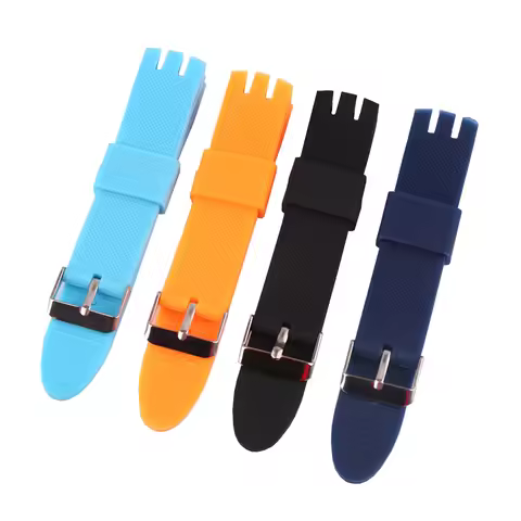 20mm Men's silicone watch strap buckle accessories for Swatch YTB YTS401 402 409 outdoor sport rubbe