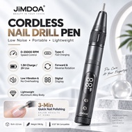 JiMDOA Cordless Nail Drill 35000RPM Rechargeable Electric Nail File Type-C Manicure E-File