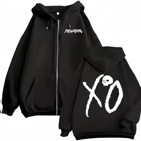 The Weeknd XO After Hours Til Dawn Jacket Sweatshirts Men's Clothes Oversized Zip Up Hoodies Fleece 