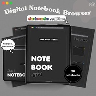 數碼 Black Digital Notebook Browser - Dark mode .edition - 5 Subject