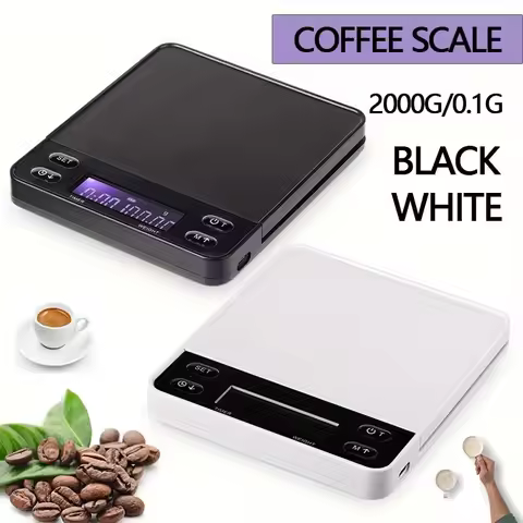 1PCS High-Precision Digital Coffee Scale USB Charging Electronic Espresso Scale Smart Hand Coffee Sc