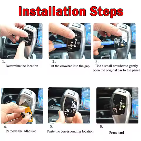 For BMW X1 X3 X5 X6 M3 M5 F01 F10 F30 F35 F15 F16 F18 Car Shift Knob Panel Gear Button Cover Emblem 
