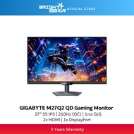 GIGABYTE M27Q2 QD Gaming Monitor 27" SS IPS QHD Gaming Monitor - 210Hz/1ms GtG/HDMI/DP