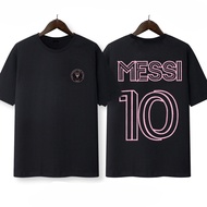 💜 Messi 2023 เสื้อยืด Inter Miami FC เด็กผู้ใหญ่ Tee ชุดใหม่ GOAT ฟุตบอลฟุตบอล เสื้อยืดลำลอง