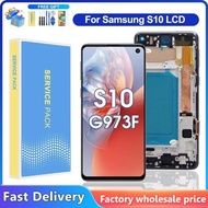 TFT Quality S10 Display with frame for SAMSUNG S10 LCD G973F G973A G973U Display Touch Screen Digiti