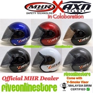 MHR AXN Open Face Visorex Helmet SIRIM FREE V Shape Smoke Visor Ready Stock SGV LTD INDEX MVStar