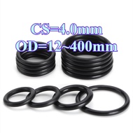CS4.0mm OD12-400mm Rubber Ring Black NBR Sealing O Ring O-Ring Seal Gaskets Black [GYYY-ML]