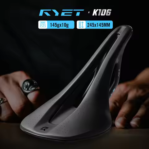 RYET K106F Full Carbon Saddle 143mm Ultra Light 145g 175g Dual Padding 3D Printed Vacuum Foam 7x9mm 