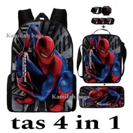 Boys Bag - spiderman Bag - Boys Bag - Kids School Backpack - Character Bag - 4 in 1 Bag