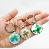 Lucky Clover Keychain Crystal Lucky Pendant Keychain Creative Gift