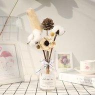 Nordic Rustic Minimalist Preserved Flower, Acorn, pine cone, Scandinavian Vase, Dried Bunny Tail, Pa