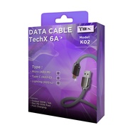 TECH X FAST CHARGING DATA CABLE 120w,/6A iphone (lighting)