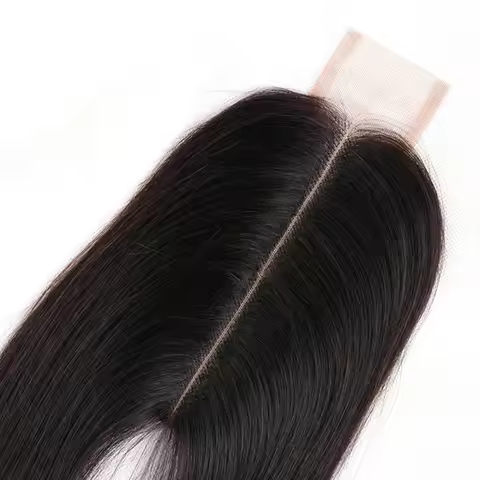 Brazilian 2x6 Lace Closure Human Hair Middle Part Straight 2x6 Transparent Lace Closure Natural Blac