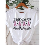 Breathable & Lightweight] Women'S Breast Cancer Awareness T-Shirt - "Mothers, Daughters, Sisters, Fr