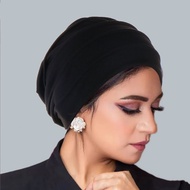Muslim Crinkle Turban Cap Solid Color Women Hijabs Islamic Chemo Cap Head Scarf Ladies Head Wrap Cov
