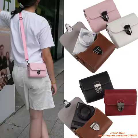 PU camera sling bag for Panasonic LUMIX LX15 LX10,9 TZ200EB ,100EB,220,110,101 ZS220,110,100,99,80,7