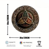 Celtic Triskelion Symbol 2D Aluminum Wall Plaque (8" x 8") - Perfect Gift for Home Garden or Patio D