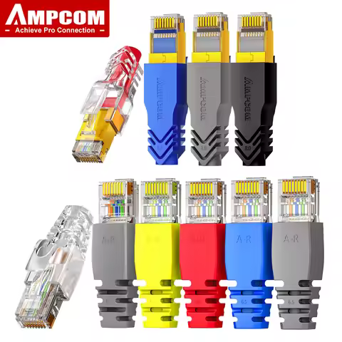 AMPCOM Ethernet Network Cable Strain Relief Boots Cable RJ45 Connector Plug Covers 6.5/7.5/8.0mm for