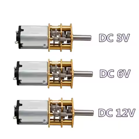 DC 3V/6V/12V N20 Mini Micro Metal Gear Motor with Gearwheel DC Motors 15/30/50/60/100/200/300/500/10