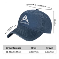 New Style Alex Albon logo (1) Adult Washed Denim Hat Old Hat 100% Cotton Curved Brim Sun Hat Simple 