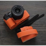 Sony camera protective case ZV1F ZV1M2 ZVE10 ZVE10 second-generation lychee patterned leather case A