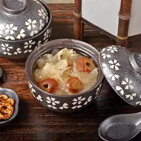 Korean Kimchi bowl with Cover Classical blue white ceramic stew soup bowl egg Stew tea steamed japan