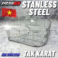 STAINLESS STEEL BAKUL LC135 V8 / Y15ZR/ LC135 V1 V2-V7 RS8 BAKUL STAINLESS STEEL Y15ZR SILVER/ BASKE