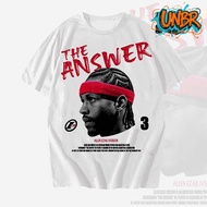 UNBR Oversize White Allen Iverson Inspired shirt Halftone Silkprint CVC Cotton