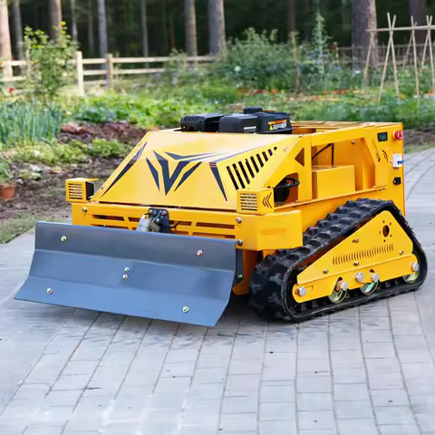 The customized remote-controlled lawn mower features convenient operation and portability, making it