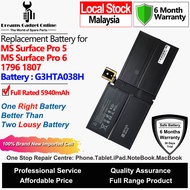 Microsoft Laptop Battery G3HTA038H 5940mAh for Microsoft Surface Pro 5 Surface Pro 6 1796 1807