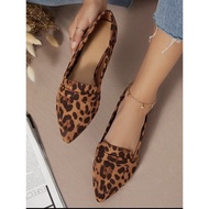 Leather pointed toe flats