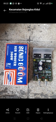 kit subwoofer aktif type 288 sonic boom active mesin amplifier sub ampli power rakitan