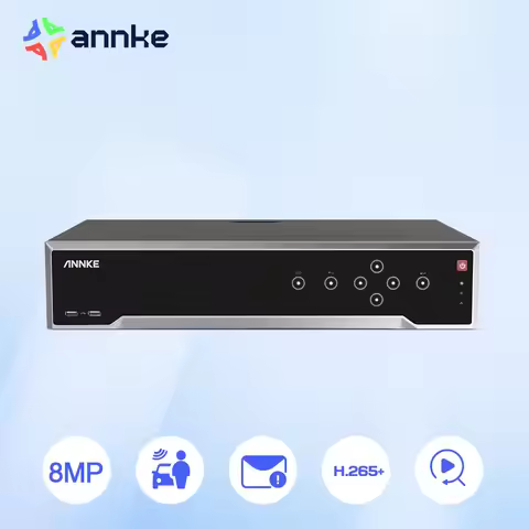 ANNKE 4K 32 Channel PoE NVR Recorder with 16 PoE Ports, 12MP Video Resolution H.265+ Motion Detectio