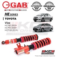 Toyota Vios NCP42 NCP93 NCP150 - GAB HE Hi Lo Bodyshift Adjustable Suspension / Coilover