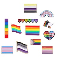 Rainbow LGBT Pride Badge Pin Gay Lesbian Brooch Colorful Equality Symbol Accessory LGBTQ Jewelry