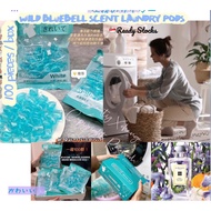 [Ready Stocks] Laundry Capsule Pods Wild Bluebell Fragrance Aromatherapy Gel Ball Beads 100 pcs Anti Bacterial Detergent