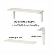 WEST WOOD - White Wall Shelf 59x20cm W926