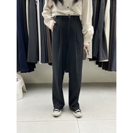 THE SHOW Woolen Wide-Leg Pants Women High Waist Slimmer Look 2022 Autumn Winter Style Warm Straight 