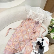 พร้อมส่ง ชุดเดรสผ้าไทย สุดปัง สวยหรูดูดีสุดๆๆ ใส่งานบุญ งานบวช งานแต่ง  ใส่ออกงานได้ครบ สำหรับผู้หญิ