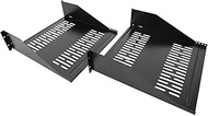 2 Pack 3U 18" Server Rack Shelf - Universal Vented Rack Mount Cantilever Tray for 19" Network Equipm