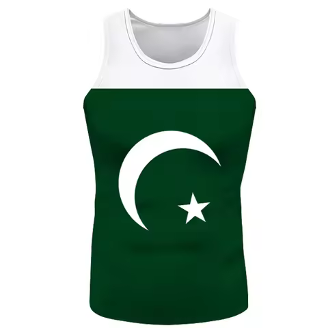 Pakistan Vest Diy Free Custom Name Pak Sleeveless T-shirt Nation Flag Islam Arabic Islamic Pk Pakist