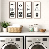 Wallprodecor Wall Decoration 1 Set Washing Room Wall Display 1 Set Laundry Room