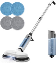 iDOO Cordless Electric Mop, Dual-Motor Electric Spin Mop with Detachable Water Tank & LED Headlight,