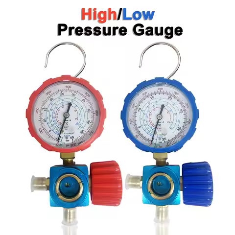 Air Condition Gauge For R410A R22 R134a R404A 500psi/800psi Refrigerants High and Low Manifold Gauge