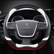 For Peugeot 508 2011 2012-2017 2018 508 SW 2011-2018 Car Steering Wheel Cover Microfiber Leather D Shape Auto Accessories