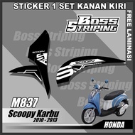 STIKER MOTOR STRIPING SCOOPY KARBU CARBU THN 2010 2011 2012 2013 KODE M837 STICKER MOTOR SETRIPING L
