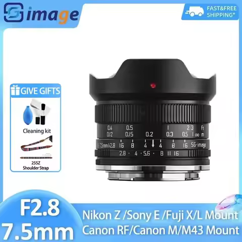 SG Image 7.5mm F2.8 Wide Angle Fisheye Manual Lens for Sony E Nikon Z Canon EOS R RF EOS M Sigma Lei