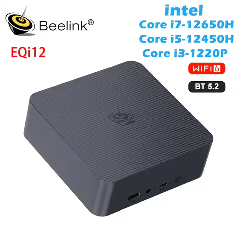 Beelink EQi12 Office Mini PC Intel Core 1220P i5-12450H i7-12650H RAM 24GB LPDDR5 500GB 1TB SSD Wifi