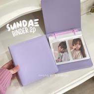 Sundae - Binder Photocard 2P Leather Case Pastel PC Album Binder/
